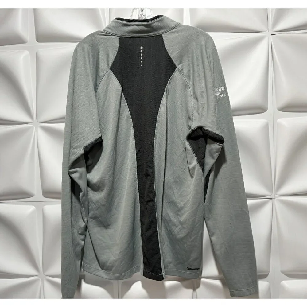The North Face Mens Sz XL Gray 1/4 Quarter Zip Flashdry Running
